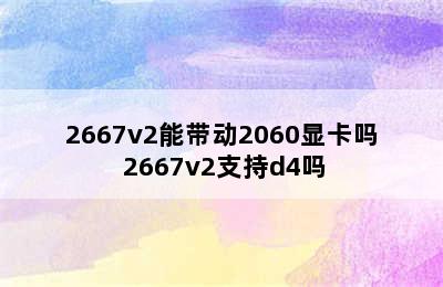 2667v2能带动2060显卡吗 2667v2支持d4吗